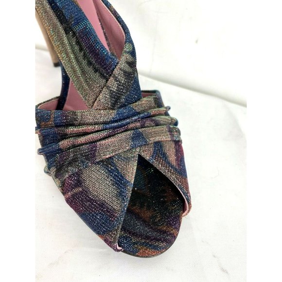 Missoni Luxurious Heels Open Toe Shiny Multicolor Sandals Shoes Heels Sz 39 (8) - Picture 10 of 12